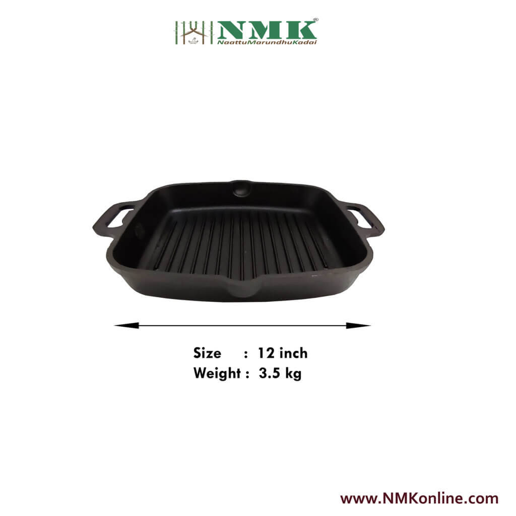 Cast Iron Grill Pan / Fish pan Double Handle 11 inch 
