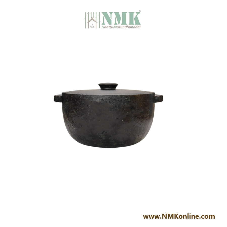  Seasoned Kal Chatti – 1 ltr with Lid Premium Model 
